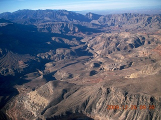 9 72s. aerial - Virgin River and I-15 canyon in Arizona