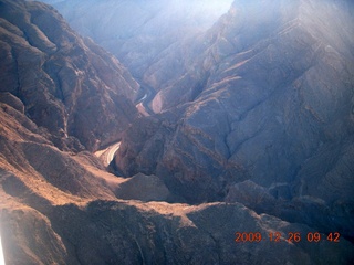 18 72s. aerial - Virgin River and I-15 canyon in Arizona