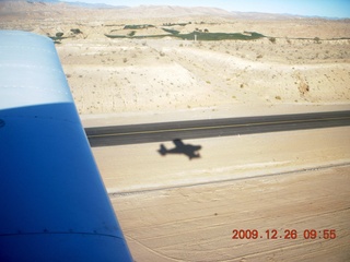 20 72s. aerial - my shadow near Mesquite (67L)