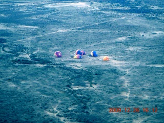 106 72s. aerial - balloons preparing for flight