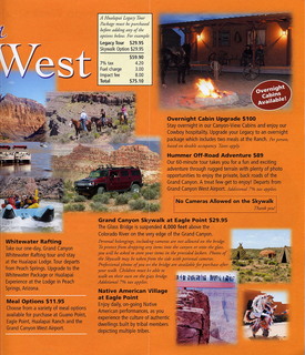 125 72s. literature for Grand Canyon West