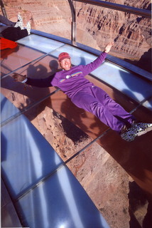128 72s. Adam on the Skywalk at Grand Canyon West
