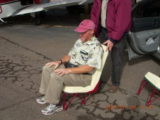 Adam with Grand Canyon airport cat