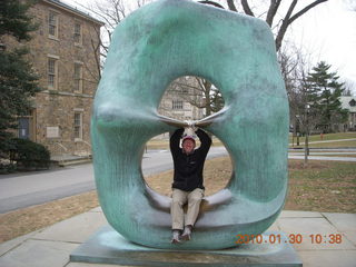 Princeton Blair Arch area - Adam in Moore sculpture