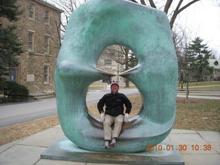 Princeton Blair Arch area - Adam in Moore sculpture