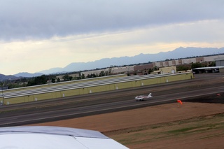 Sean's aerial of N4372J on the runway