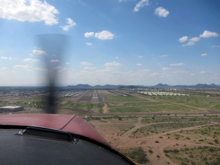 aerial - final approach at Deer Valley (DVT)