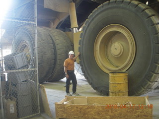 Bagdad (E51) mine tour - repair facility - Adam and giant tire