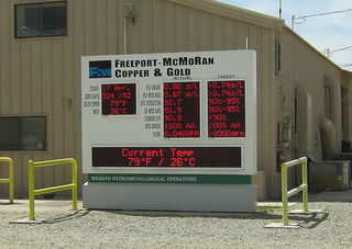 Sean's picture - Bagdad mine tour - status sign