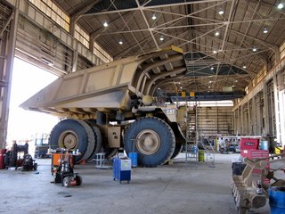 Sean's picture - Bagdad mine tour - repair center - big dump truck