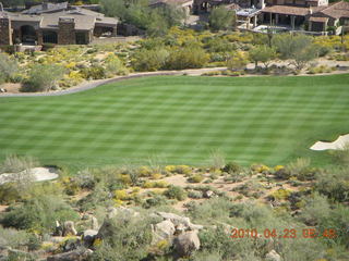 Pinnacle Peak hike - checked, plaid golf course