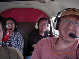 Terrilyne, Kim, Adam flying in N4372J