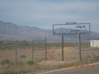 Safford Airport (SAD) run - sign