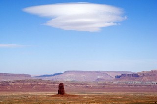 Joseph and Mary photo - lenticular clouds at Monument Valley