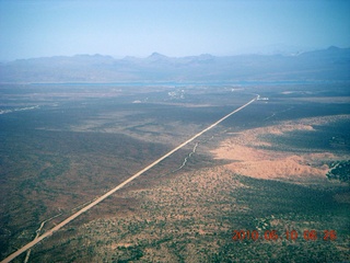 aerial - Alamo Lake dam