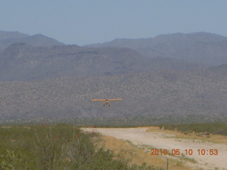 100 77a. Alamo Lake airstrip - landing airplane