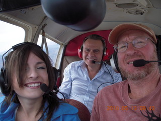 Kateryna, David, Adam flying in N4372J