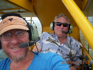 Adam and Neil flying in Neil's Piper Cub