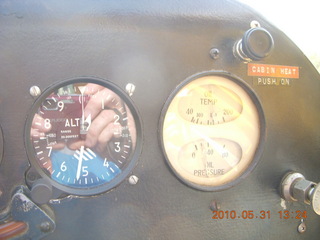 Adam and Neil flying in Neil's Piper Cub