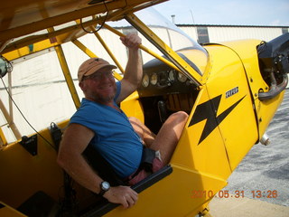 getting in and out of Neil's Piper Cub - Adam