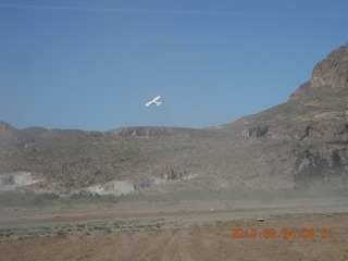 Superior Airport - another airplane, a Maule, taking off