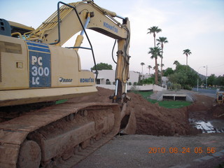 working on new bike path at Chaparral and Hayden