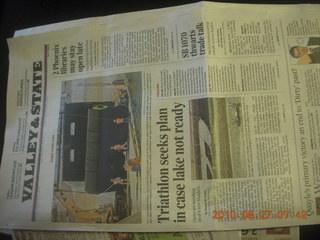 Bagdad (E51) mine tour - repair facility - tire with chains