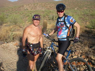 1252 7av. Lost Dog Wash run - Adam and Craig on his mountain bike