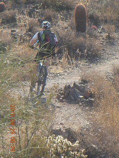 Lost Dog Wash run - Adam and Craig on his mountain bike