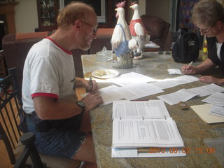 Adam signing papers to buy N8377W