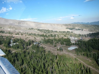 aerial - Oregon - Mount Hood - Overlook Hotel from The Shining