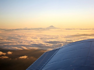 7S5 to DVT trip - aerial - Mount Shasta in the distance