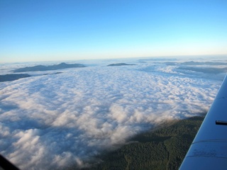 7S5 to DVT trip - aerial - Oregon clouds