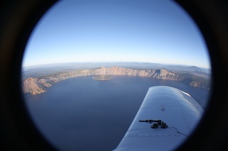 7S5 to DVT trip - aerial - Oregon - Crater Lake - fisheye lense
