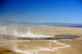 7S5 to DVT trip - aerial - Nevada - Black Rock City - Burning Man