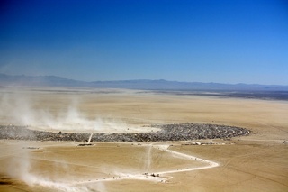 7S5 to DVT trip - aerial - Nevada - Black Rock City - Burning Man