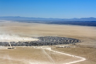 7S5 to DVT trip - aerial - Nevada - Black Rock City - Burning Man