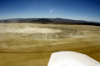 7S5 to DVT trip - aerial - Nevada - Black Rock City - Burning Man