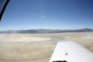 7S5 to DVT trip - aerial - Nevada - Black Rock City - Burning Man