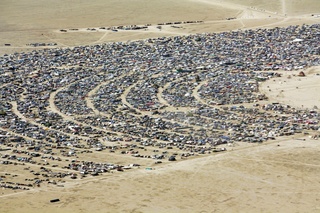 7S5 to DVT trip - aerial - Nevada - Black Rock City - Burning Man