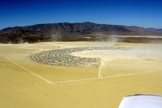 7S5 to DVT trip - aerial - Nevada - Black Rock City - Burning Man