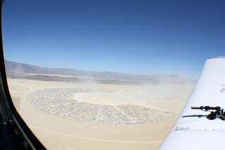 7S5 to DVT trip - aerial - Nevada - Black Rock City - Burning Man