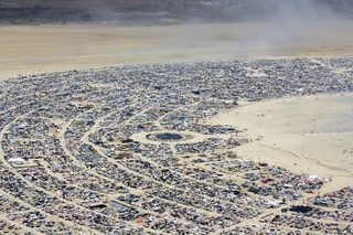 7S5 to DVT trip - aerial - Nevada - Black Rock City - Burning Man