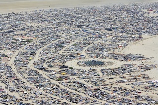 7S5 to DVT trip - aerial - Nevada - Black Rock City - Burning Man