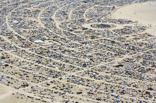 7S5 to DVT trip - aerial - Nevada - Black Rock City - Burning Man