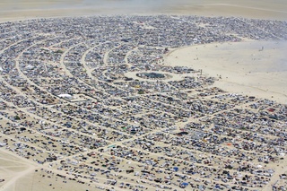 7S5 to DVT trip - aerial - Nevada - Black Rock City - Burning Man