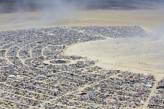 7S5 to DVT trip - aerial - Nevada - Black Rock City - Burning Man