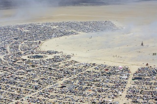 7S5 to DVT trip - aerial - Nevada - Black Rock City - Burning Man