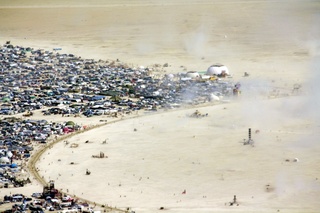 7S5 to DVT trip - aerial - Nevada - Black Rock City - Burning Man