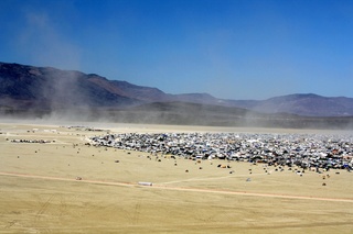 7S5 to DVT trip - aerial - Nevada - Black Rock City - Burning Man airstrip